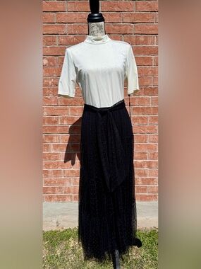 New Karl Lagerfeld Black Tulle Dress